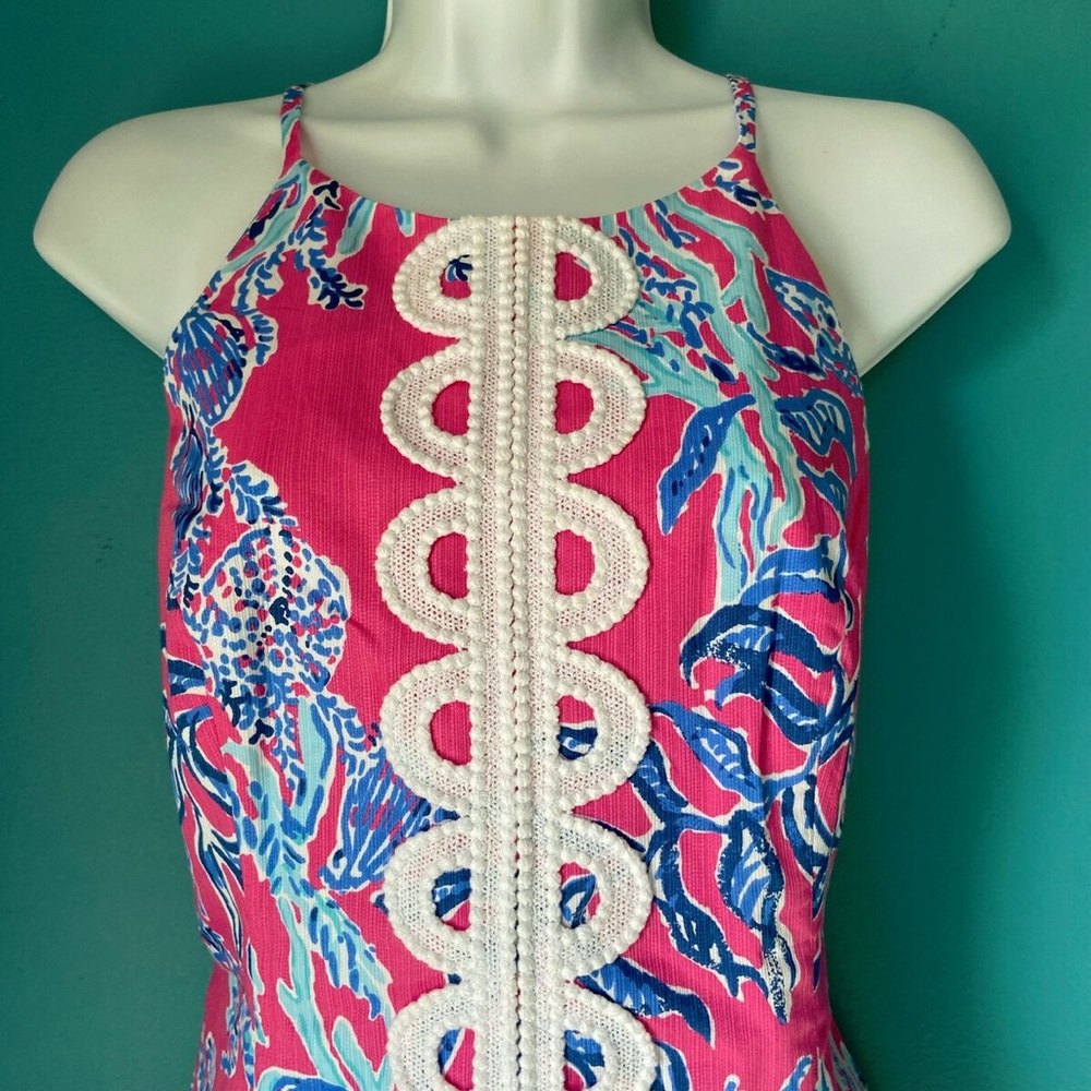 Vibrant Pink and Blue Patterned Top